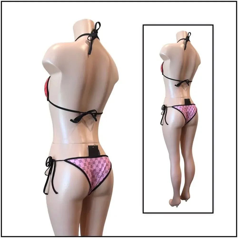 GG Monogram Color-block Vibrant Colored Bikini SZ L - Picture 7 of 15